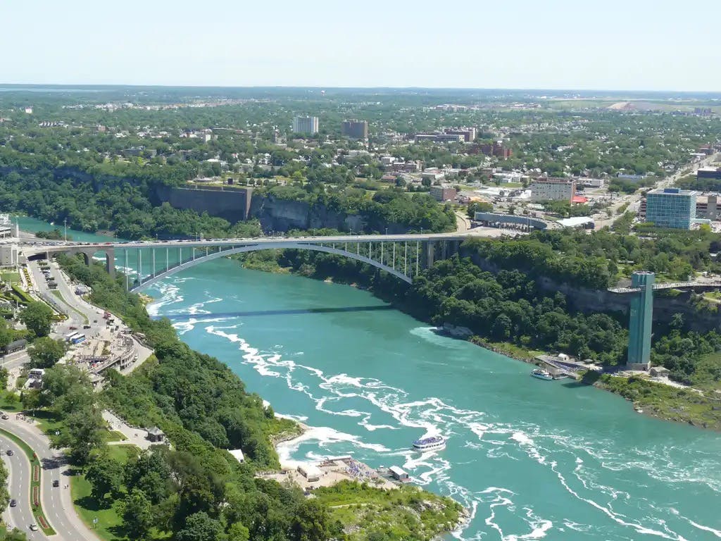 NIAGARA FALLS -  Flyover over the falls by helicopter Image